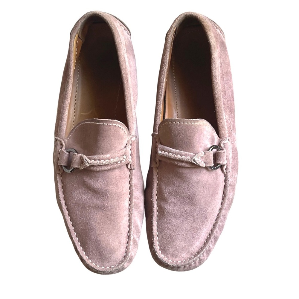Giorgio Armani Pink Suede Driving Loafers Men's 8